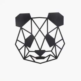 Houten geometrisch schilderij - Panda - verschillende kleuren, Elka Design