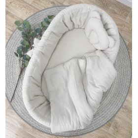 Rieten bed met uitrusting voor een baby - beige, Ourbaby®