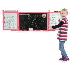 Kindermagneet- / krijtbord voor aan de muur - roze, 3Toys.com