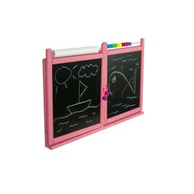 Kindermagneet- / krijtbord voor aan de muur - roze, 3Toys.com