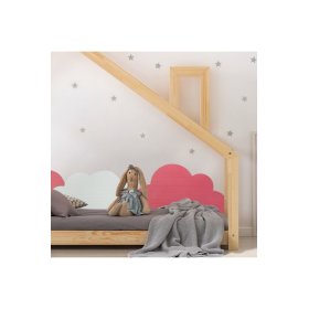 Schuimbescherming voor de muur achter het bed Wolken - roze, VYLEN