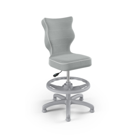 Ergonomische kinderbureaustoel aangepast aan een hoogte van 119-142 cm - grijs, ENTELO