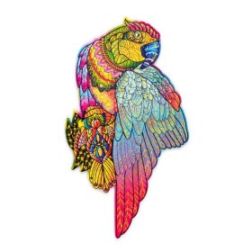 Kleurrijke houten puzzel - papegaai