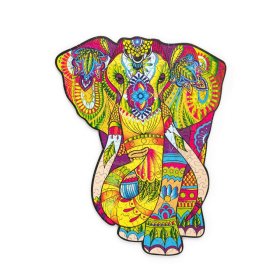 Kleurrijke houten puzzel - olifant