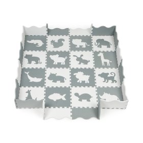 Schuimkussen - grijs-witte puzzel, EcoToys