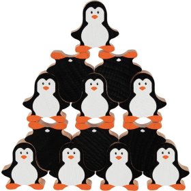 Houten balansspel - pinguïns