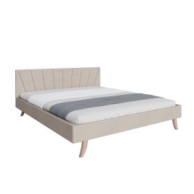Gestoffeerd bed HEAVEN 140 x 200 cm - Crème, FDM