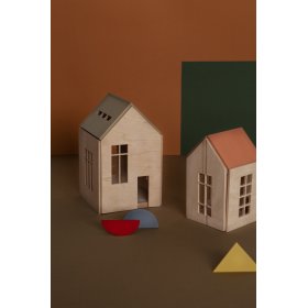 Magnetisch Montessori houten huis - khaki
