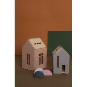 Magnetisch Montessori houten huis - roze, Babai