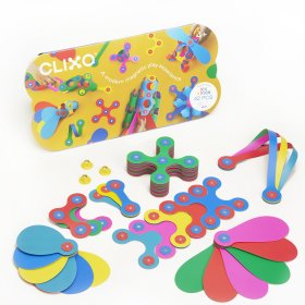 Clixo flexibele magnetische kit, 42 stuks - Regenboog, CLIXO