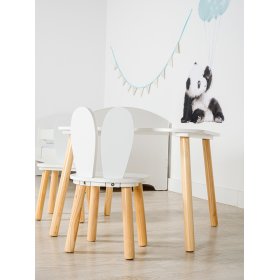 Ourbaby - Kindertafel en stoelen met konijnenoren, SENDA