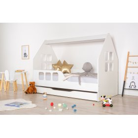 Huisbed Woody 160 x 80 cm - wit, Wooden Toys