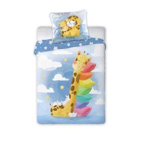Kinderbeddengoed 135x100 + 60x40 cm Giraffe
