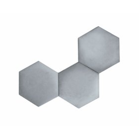 Gestoffeerd paneel Hexagon - grijs, MIRAS