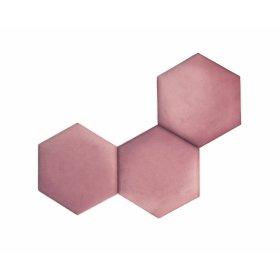 Zeshoekig gestoffeerd paneel - roze