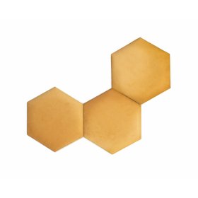 Gestoffeerd paneel Hexagon - honing, MIRAS