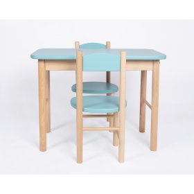 OURBABY babyblauwe set tafel en stoelen, Ourbaby®