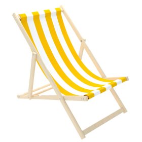 Strandstoel Stripes - geel-wit