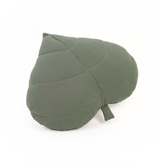 Mousseline kussen Ourbaby 38x35 cm Blad - groen