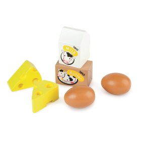 Tidlo Houten krat met zuivelproducten en eieren, Tidlo