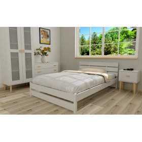 Houten bed Max 200 x 90 cm - wit, Ourfamily