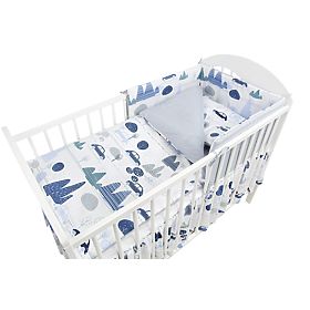 Dekbedset 120x90 cm Cars - blauw