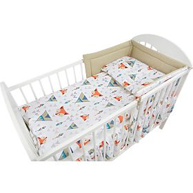 Dekbedset 120x90 cm FOX - beige, Ankras