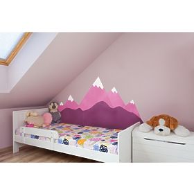 Schuimbescherming voor de muur achter het bed Mountains - roze, VYLEN