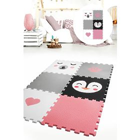 Foam speelkleed 6 stuks - Beer, pinguïn, hart en poot, VYLEN