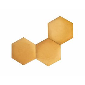 Gestoffeerd paneel Hexagon - honing