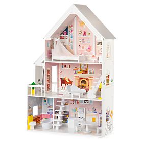 Houten poppenhuis Pastel woning, EcoToys