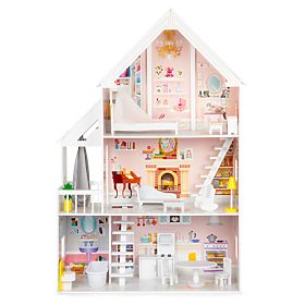 Houten poppenhuis Pastel woning, EcoToys