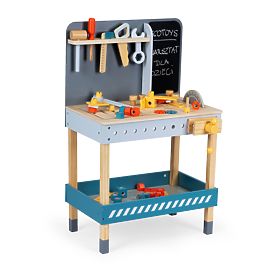 Houten werkbank met gereedschap - 47 stuks ECOTOYS, EcoToys