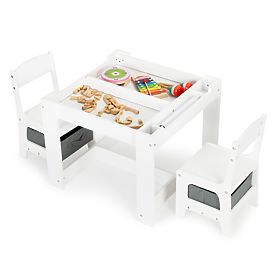 Kinder houten tafel en stoelenset ECOTOYS, EcoToys