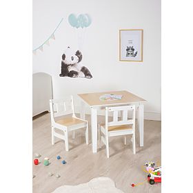 Kinder tafel met stoelen Natural