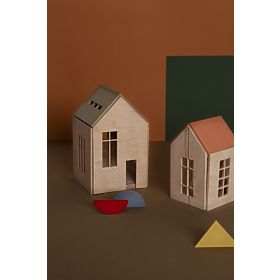 Magnetisch Montessori houten huis - khaki