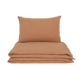 Mousseline beddengoed Ourbaby 135x100 + 40x60 cm - toffee