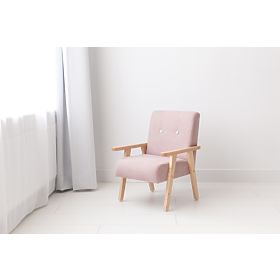 Retro kinderfauteuil Velour - roze, Modelina Home