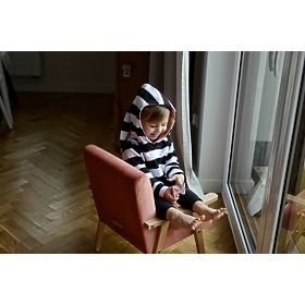 Retro kinderfauteuil Velvet - zalm, Modelina Home