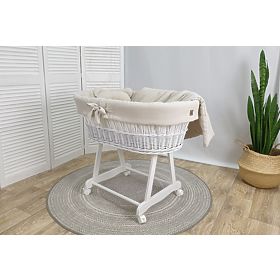 Gevlochten wieg met babyuitrusting - beige, Ourbaby®