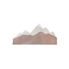 Schuimbescherming voor de muur achter het bed Mountains - beige, VYLEN