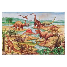 Vloerpuzzel dinosaurussen 48 stukjes